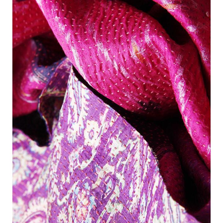 Pink Silk Saree Shawl