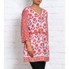 Orange & Pink Printed Cambric Kurti