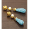 Golden & Blue Dangler Earrings