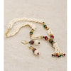 White And Red Embellished Necklace Set With Meenakari