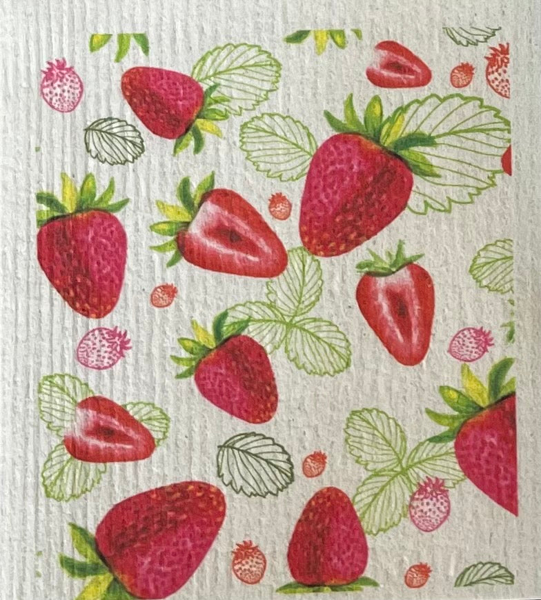 Strawberry Fields Forever Swedish Dishcloth