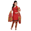 Orange Printed Pure Cotton Salwar Suit Dress Material