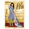 Light Blue Cotton Printed Salwar Kameez Dress Material