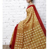 Yellow & Red Handwoven Ikat Cotton Saree