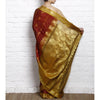 Load image into Gallery viewer, Brown Cotton Silk Saree with Zari Work