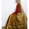 Brown Cotton Silk Saree with Zari Work