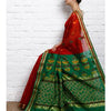 Load image into Gallery viewer, Red Kora Cotton Saree with Zari Work
