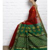 Load image into Gallery viewer, Red Kora Cotton Saree with Zari Work