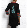 Black Embroidered Matka Silk Cotton Kurta