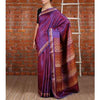 Load image into Gallery viewer, Purple Tussar Silk Saree