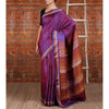 Load image into Gallery viewer, Purple Tussar Silk Saree