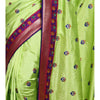 Load image into Gallery viewer, Neon Green Dupion Silk Saree