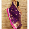 Load image into Gallery viewer, Purple Chanderi Cotton Silk Saree with Zari Work