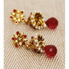 Red Stones Embellished `Earrings