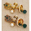 Green Stone Embellished Earrings