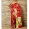 Red Silk Phool Meena Jaal Chanderi Saree