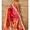 Load image into Gallery viewer, Pink Silk Mor Meena Jaal Chanderi Saree