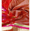 Load image into Gallery viewer, Red Silk Zari Stripes And Border &amp; Skirt Pattern Chanderi Saree