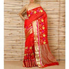 Load image into Gallery viewer, Red Silk Zari Stripes And Border &amp; Skirt Pattern Chanderi Saree