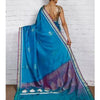 Load image into Gallery viewer, Handwoven Blue Pure Silk Saree