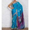 Load image into Gallery viewer, Handwoven Blue Pure Silk Saree
