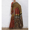 Load image into Gallery viewer, Dull Green Silk Saree