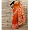 Load image into Gallery viewer, Orange Chiffon Saree With Chikankari