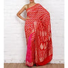 Load image into Gallery viewer, Red Bandhej Banarasi Georgette Saree