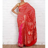 Load image into Gallery viewer, Red Bandhej Banarasi Georgette Saree