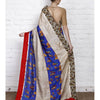 Load image into Gallery viewer, Grey &amp; Blue Muga Silk Saree with Banarasi Silk Border