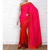 Load image into Gallery viewer, Pink Tussar &amp; Muga Silk Saree with Banarasi Brocade Patch