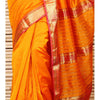 Orange & Pink Cotton Silk Maheshwari Saree