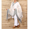 Load image into Gallery viewer, White &amp; Black Cotton Silk Maheshwari Dupatta