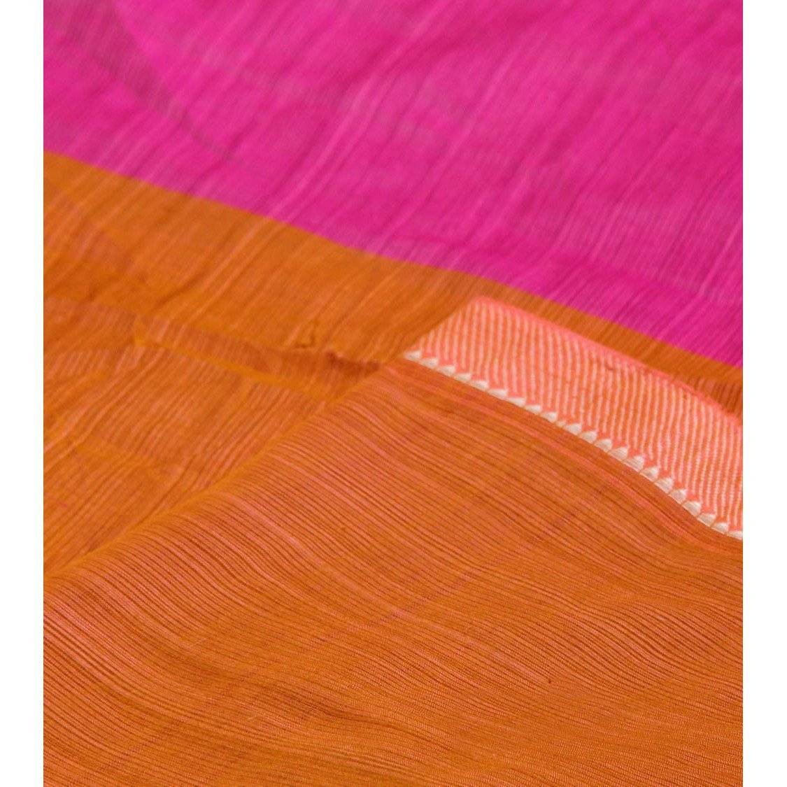 Pink Mangalgiri Cotton Saree