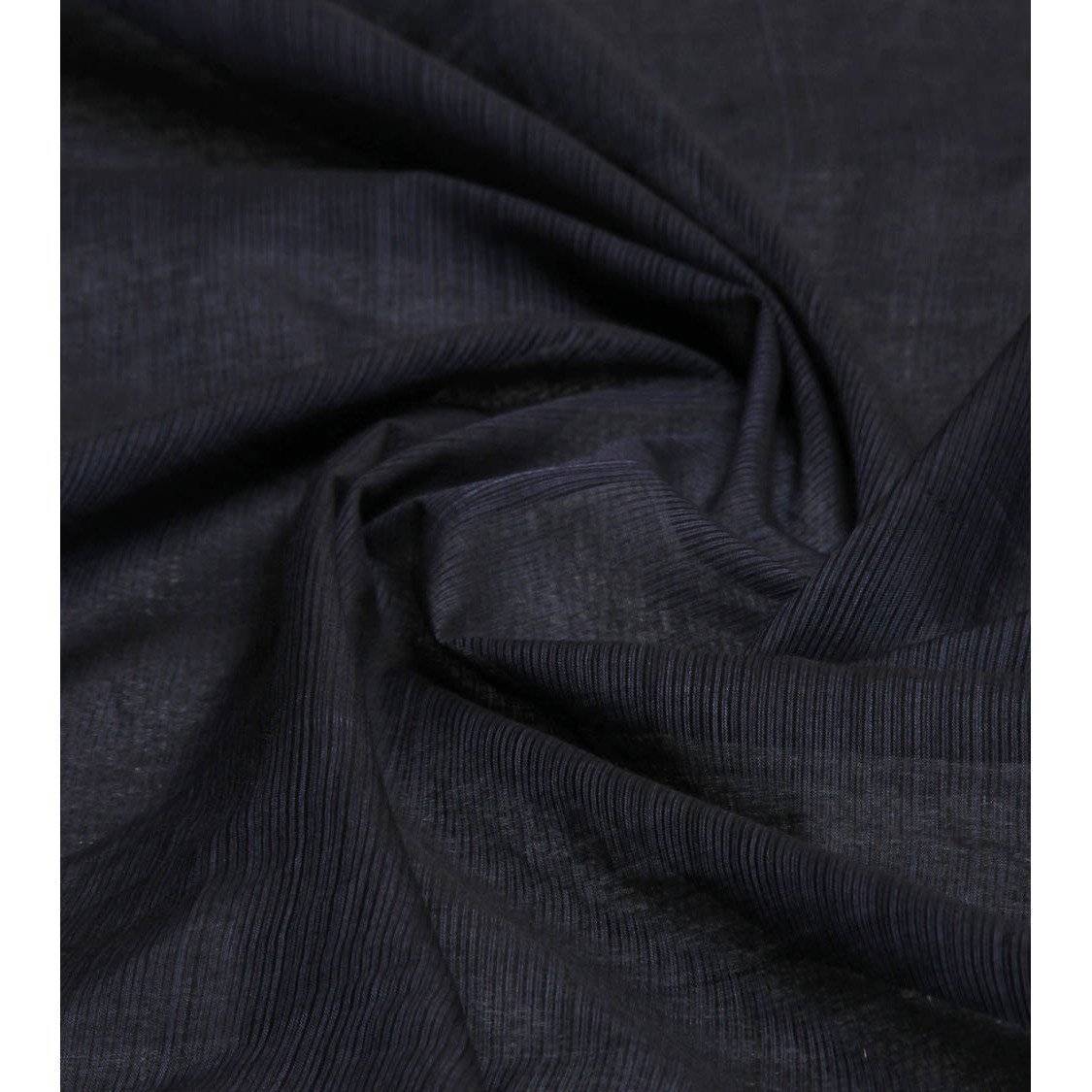 Grey & Black Mangalgiri Cotton Saree