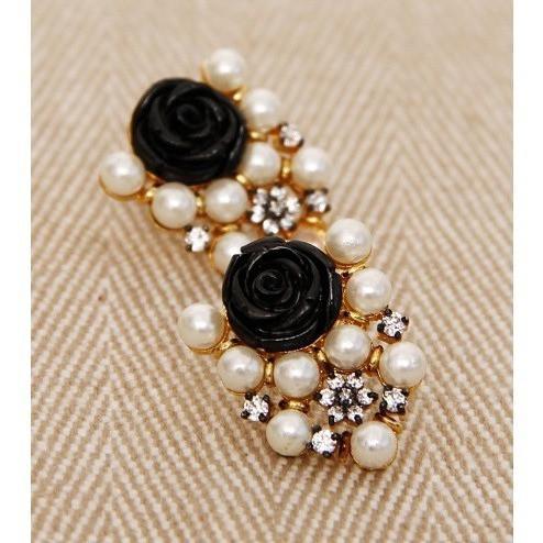 Pearl & Stone Embellished Earrings