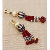 Red Stone Embellished Earrings