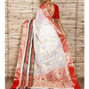 Load image into Gallery viewer, Off White Tant Cotton Saree with Zari Border