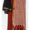 Load image into Gallery viewer, Black &amp; Red Block Printed Cotton Dupatta