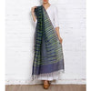 Load image into Gallery viewer, Green &amp; Blue Block Printed Cotton Silk Dupatta