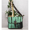 Green & Black Tie Dyed Suede Sling Bag (100000052935)