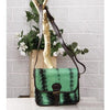 Load image into Gallery viewer, Green &amp; Black Tie Dyed Suede Sling Bag (100000052937)