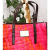 Load image into Gallery viewer, Orange &amp; Pink Tie Dyed Cotton Tote Bag