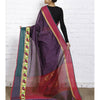 Purple Handloom Cotton Silk Saree