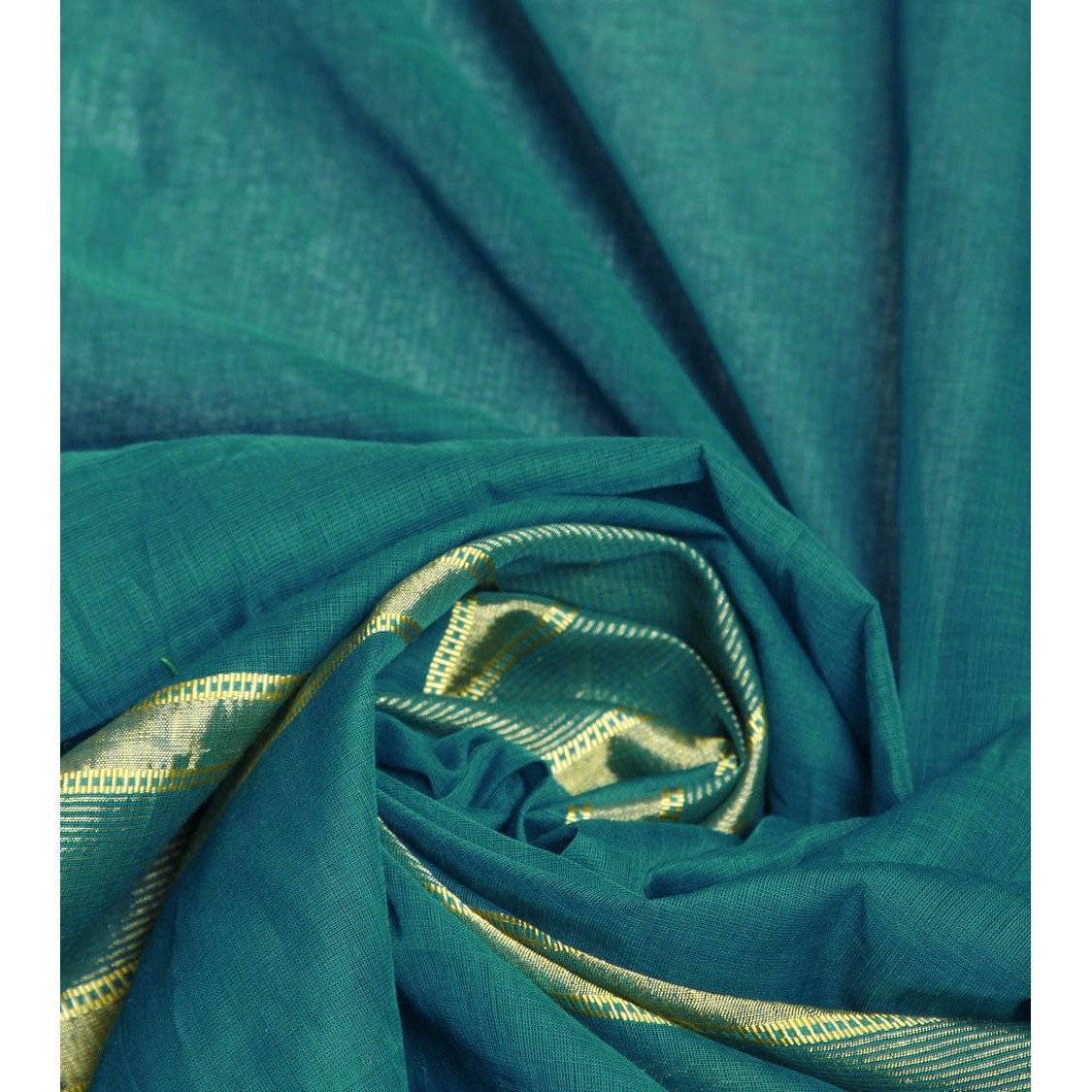 Blue Handloom Cotton Saree