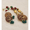 Multicoloured Embellished Temple Necklace Set