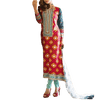 Load image into Gallery viewer, Maroon Cotton Unstitched Churidar Suit