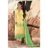 yellow georgette top, green nazneen dupatta with yellow and golden border