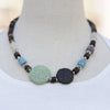 Green and Black Lava Stone Essential Oils Necklace