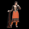Orange & Black Bollywood Pakistani Indian Designer Anarkali Salwar Kameez Churid